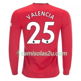 Camisolas de Futebol Manchester United Antonio Valencia 25 Equipamento Principal 2019/20 Manga Comprida